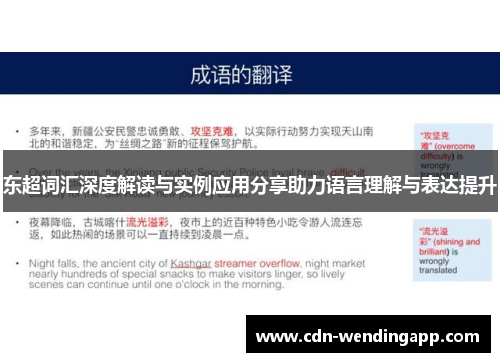 东超词汇深度解读与实例应用分享助力语言理解与表达提升